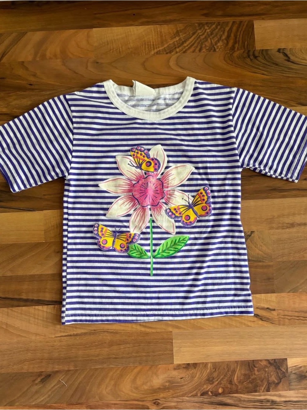 Vintage kids girly striped t-shirt